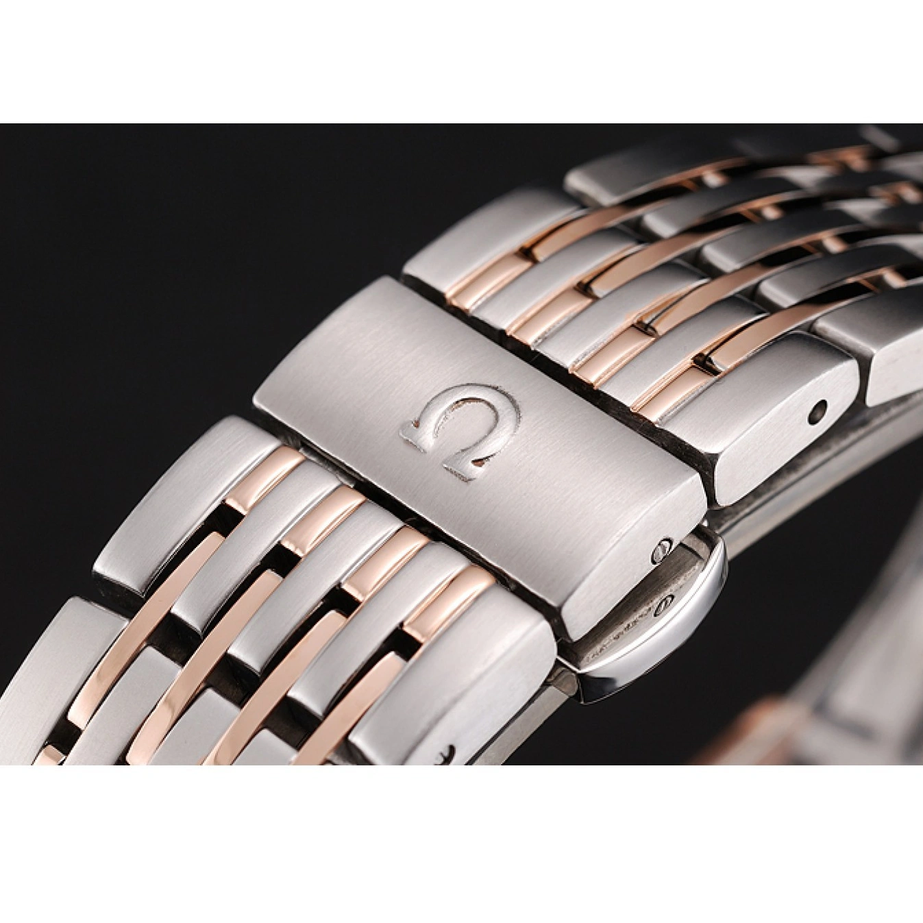 1026 Omega De Ville White Dial Rose Gold Case Two Tone Bracelet 1453781